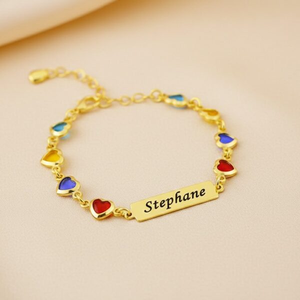 Pulseira Infantil Colorida com Nome...
