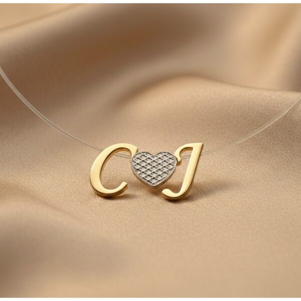Colar de Nome no Fio de Nylon, Personalizado, Banhado a Ouro