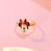 Anel Infantil Minnie, Resinado , Banhado a Ouro