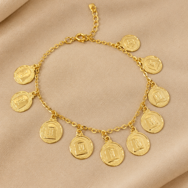Pulseira 10 mandamentos Pulseira dos 10 Mandamentos, Banhado á ouro 18k