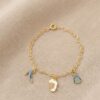 Pulseira frozen Pulseira Infantil Frozen com Pingentes, Banhado a Ouro