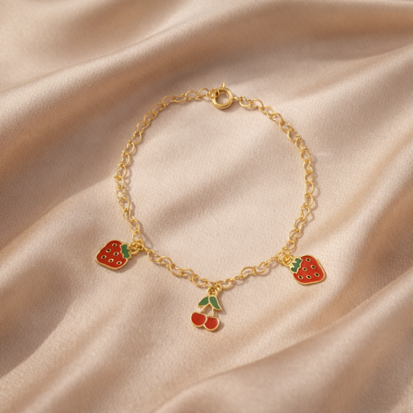 Pulseira Infantil Fruta com Pingent...