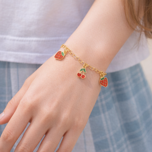 Pulseira Infantil Fruta com Pingent...
