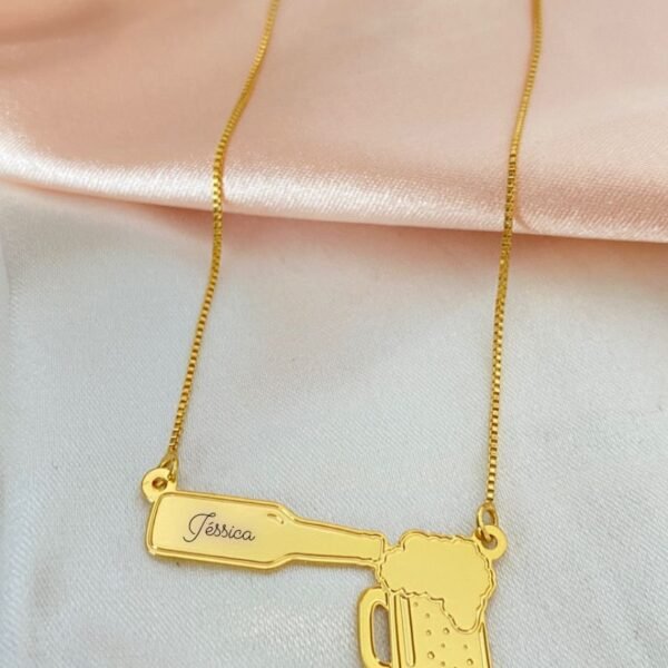 Colar Cerveja, Com Gravação a Las...