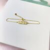 Pulseira Love, com Zircônia Cristal, Banhada a Ouro 18k