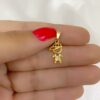 Pingente Menino Zircônia Azul, Banhado a Ouro