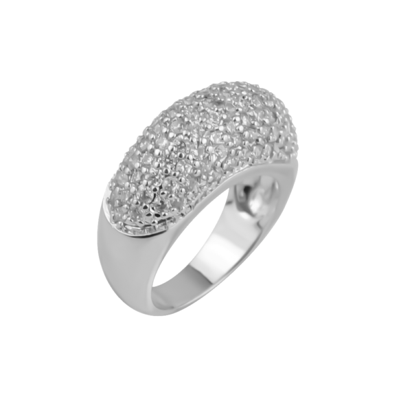 anel-rodio-branco-cravejado-zirconia.png Anel Feminino, com Mini Zircônias, no Ródio Branco