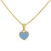 coracao-azul-corrente-6.png Kit Coração Brinco, Colar e Pulseira Completo Banho a Ouro