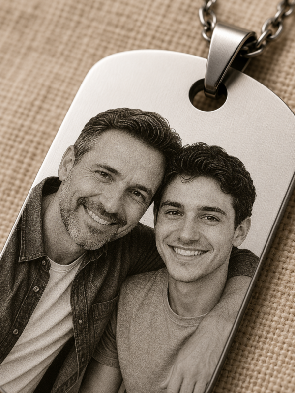 inox placa Colar Placa Inox, Personalizado com Fotogravação, Aço Inox