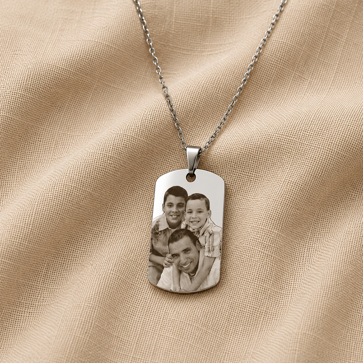 Colar Placa Inox, Personalizado com Fotogravação, Aço Inox - Imagem 4