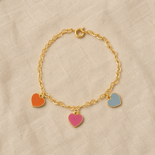 Pulseira Infantil de Coração com ...