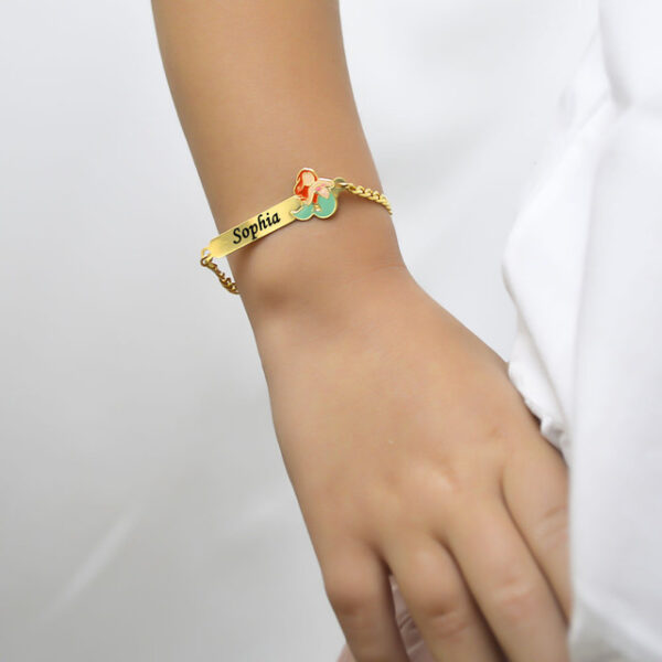 Pulseira Infantil, Sereia com Resin...