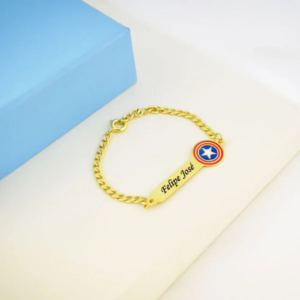 Pulseira Infantil, Capitão Améric...
