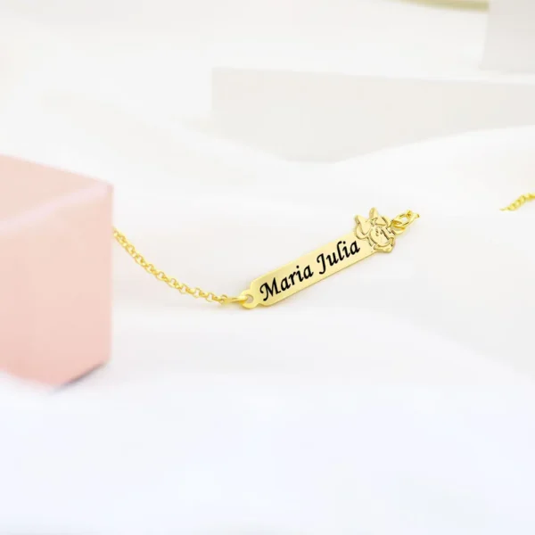 Pulseira Infantil, Minnie com Nome ...