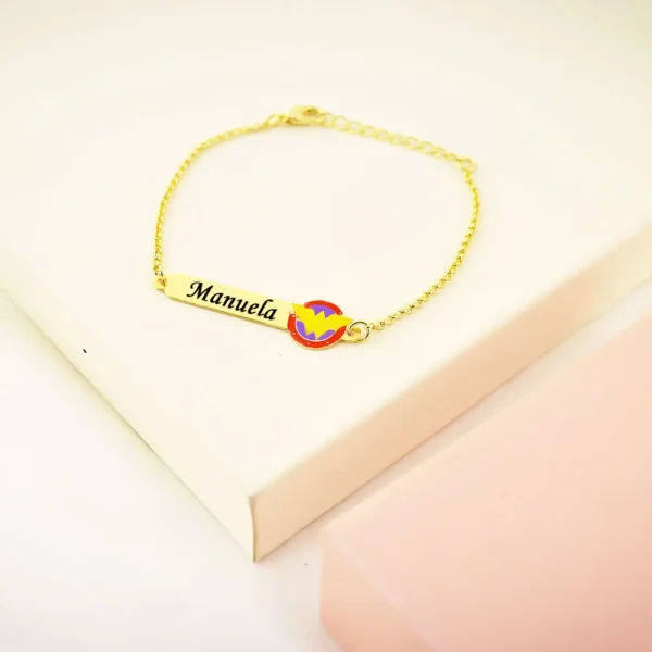 Pulseira Infantil, Mulher Maravilha...