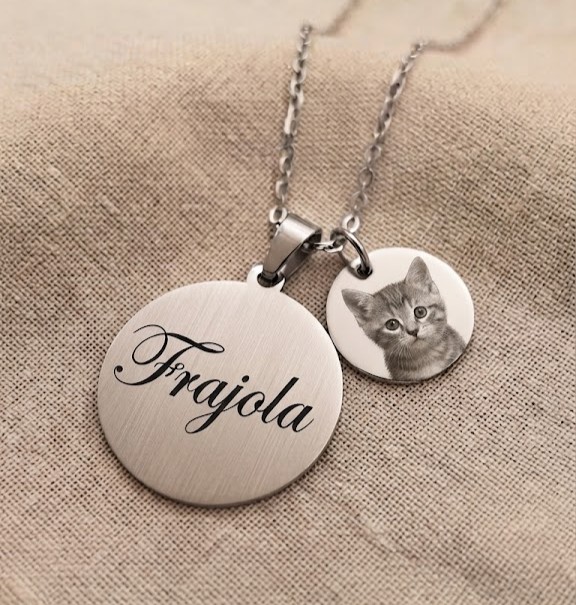 Colar Personalizado, com Nome e Foto Gravado, Aço inox - Imagem 3
