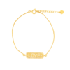 Pulseira Love, com Zircônia Cristal, Banhada a Ouro 18k
