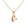 Colar Infantil Unicórnio com Resina, Banhado a Ouro 18K