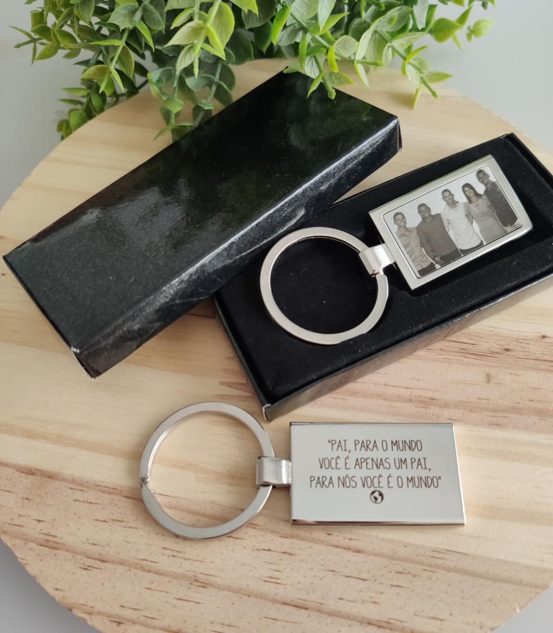 Chaveiro Inox Retangular Personalizado, com Gravação a Laser - Imagem 7