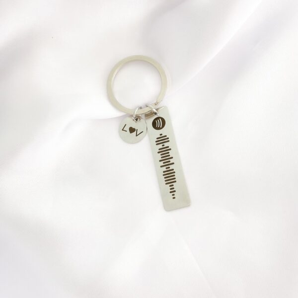 83f37e53-d5f3-4790-a175-57908c0c1866 Chaveiro Plaquinha Spotify Personalizado em Aço Inox