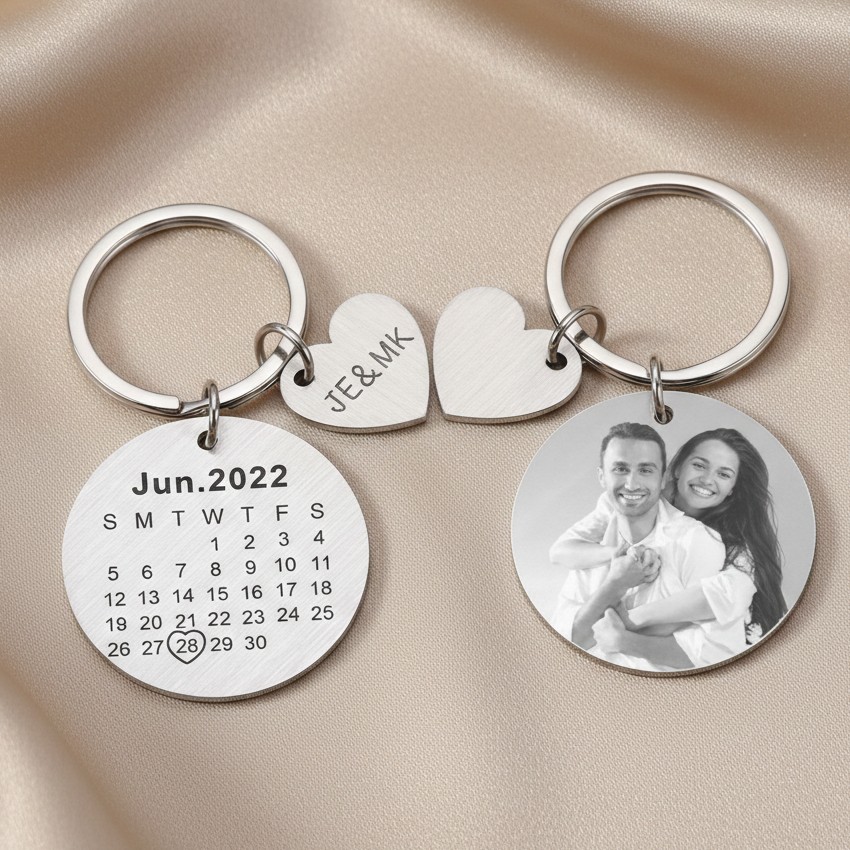 Chaveiro Calendário Redondo, Personalizado, Aço Inox - Imagem 3