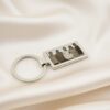 BRINCO PERSONALIZADO-0029 Chaveiro Inox Retangular Personalizado, com Gravação a Laser