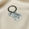 Chaveiro Calendário Coração, Personalizado, Aço Inox