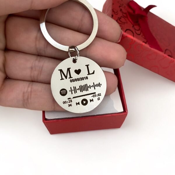 Chaveiro Inox Redondo, Gravado Dado...