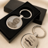 chaveiro redondo 1 Chaveiro Inox Redondo Personalizado, com Gravação a Laser
