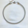 Pulseira Masculina Palmeira Dupla, 20cm e 3mm, Aço Inox
