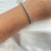 Pulseira Masculina Palmeira Dupla, 20cm e 3mm, Aço Inox