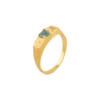 3000080-AN-1.png Anel Falange, com uma Pedra de Strass Azul Turquesa, Banhado