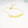 Pulseira Medalinhas, Nome Personalizado, Banhado a Ouro