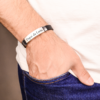 Pulseira Masculina, Personalizada com Escrita, Silicone