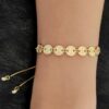 Pulseira Medalinhas, Nome Personalizado, Banhado a Ouro