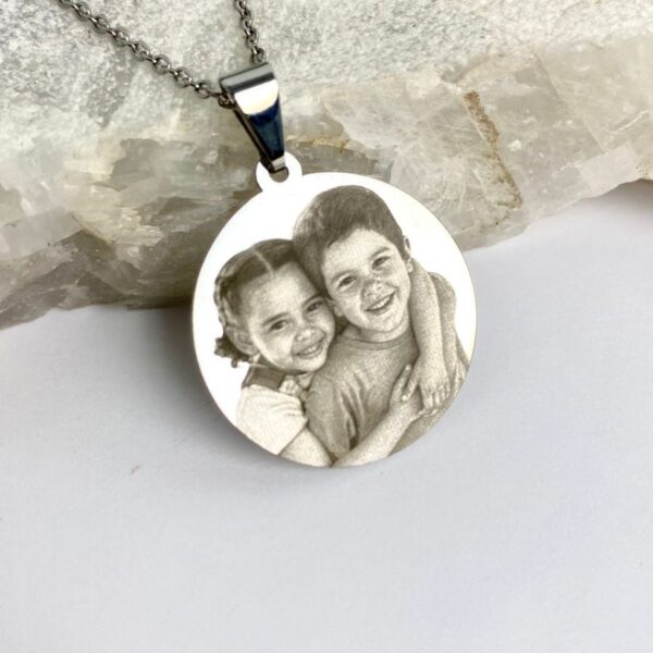 Colar Redondo, Personalizado com Fo...