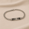 olhar masculino Pulseira Masculina, Personalizada com Escrita/Foto, Aço Inox