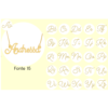 Pingente de Nome Fontes Personalizado, Banhado a Ouro 18k