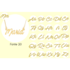 Pingente de Nome Fontes Personalizado, Banhado a Ouro 18k