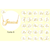 Pingente de Nome Fontes Personalizado, Banhado a Ouro 18k