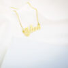 Colar De Nome, Fontes Personalizados, Banhado Ouro 18k