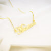Colar De Nome, Fontes Personalizados, Banhado Ouro 18k