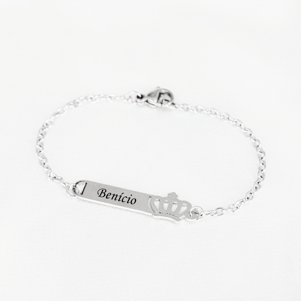 Pulseira Infantil, Coroa, Aço Inox - Imagem 3