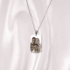 Colar-Corrente-e-Placa-Masculina-de-Inox-com-Fotogravacao-Pai-e-Filhos Colar Placa Inox, Personalizado com Fotogravação, Aço Inox