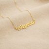 Colar De Nome, Fontes Personalizados, Banhado Ouro 18k