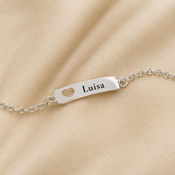 Pulseira Infantil, Coração Vazado...