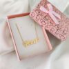 Colar De Nome, Fontes Personalizados, Banhado Ouro 18k