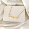 Colar De Nome, Fontes Personalizados, Banhado Ouro 18k