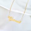 Colar De Nome, Fontes Personalizados, Banhado Ouro 18k