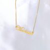 Colar De Nome, Fontes Personalizados, Banhado Ouro 18k